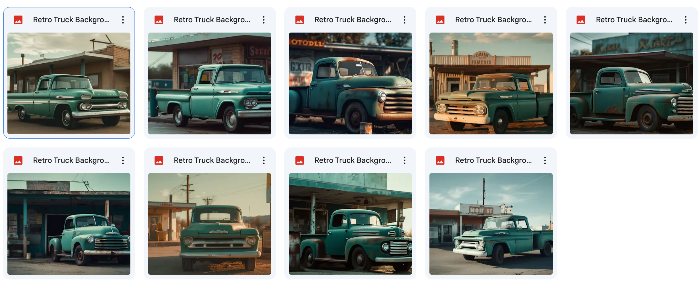 Retro Truck Background Bundle - Meg Bitton Productions