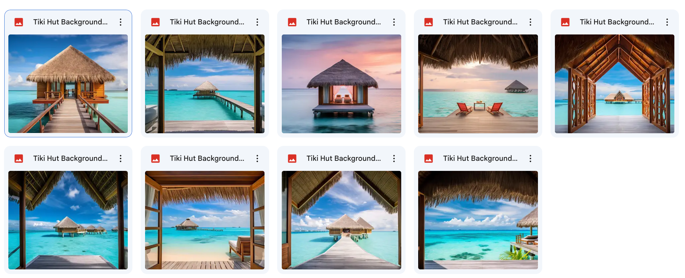 Tiki Hut Background Bundle - Meg Bitton Productions