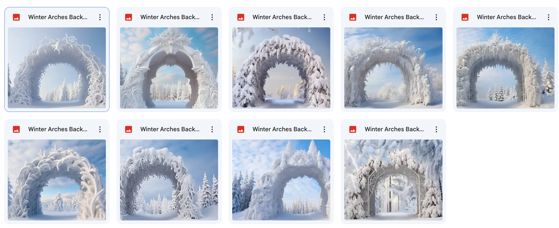 Winter Arches Background Bundle - Meg Bitton Productions