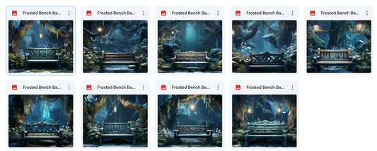 Frosted Bench Background Bundle