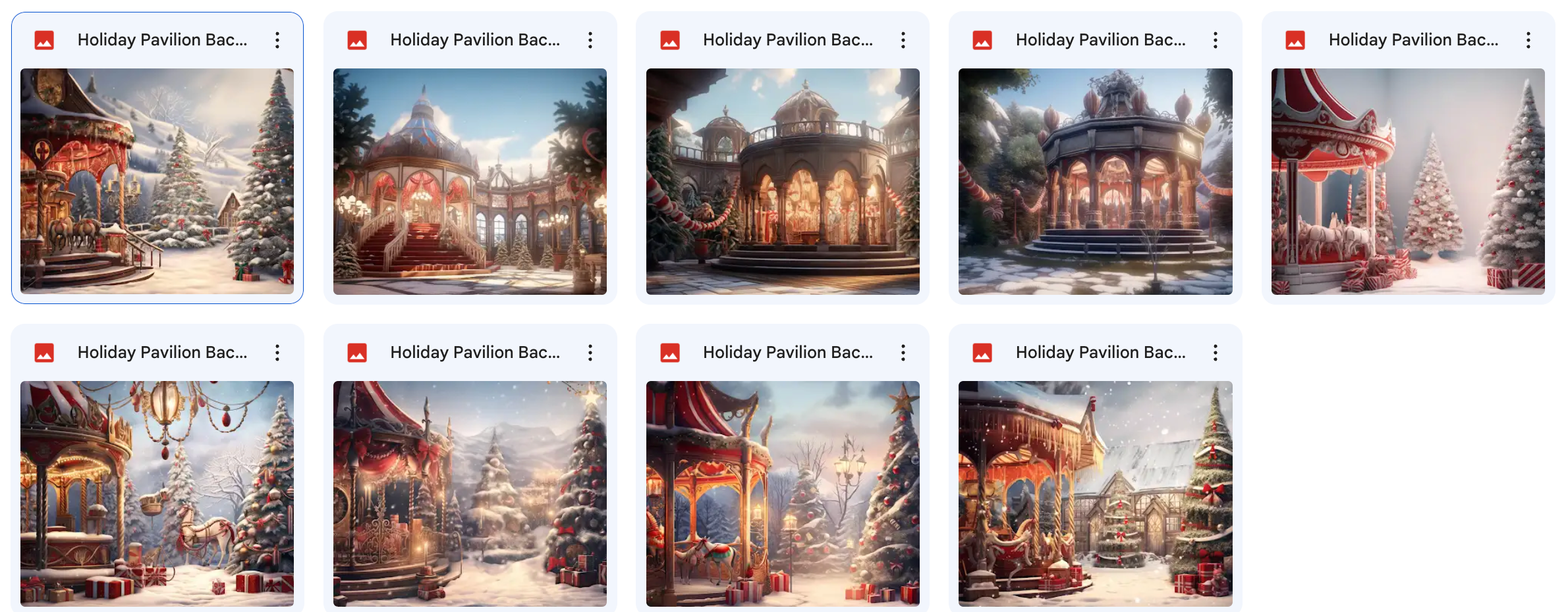 Holiday Pavilion Background Bundle - Meg Bitton Productions