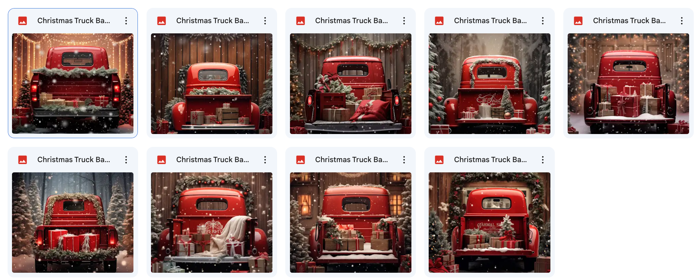 Christmas Truck Background Bundle - Meg Bitton Productions