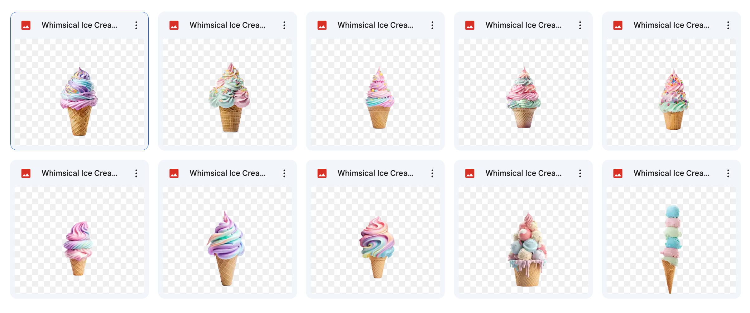 Whimsical Ice Cream Overlays - Meg Bitton Productions