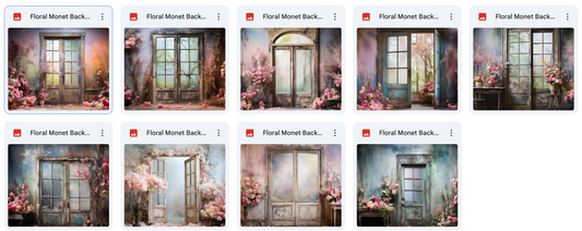 Floral Monet Background Bundle