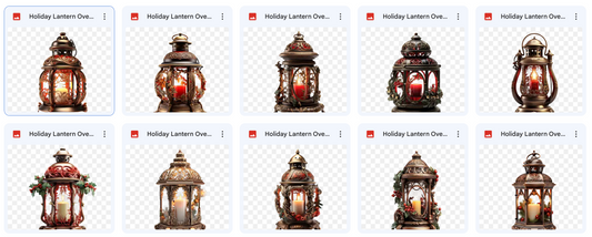 Magical Holiday Lantern Overlays - Meg Bitton Productions