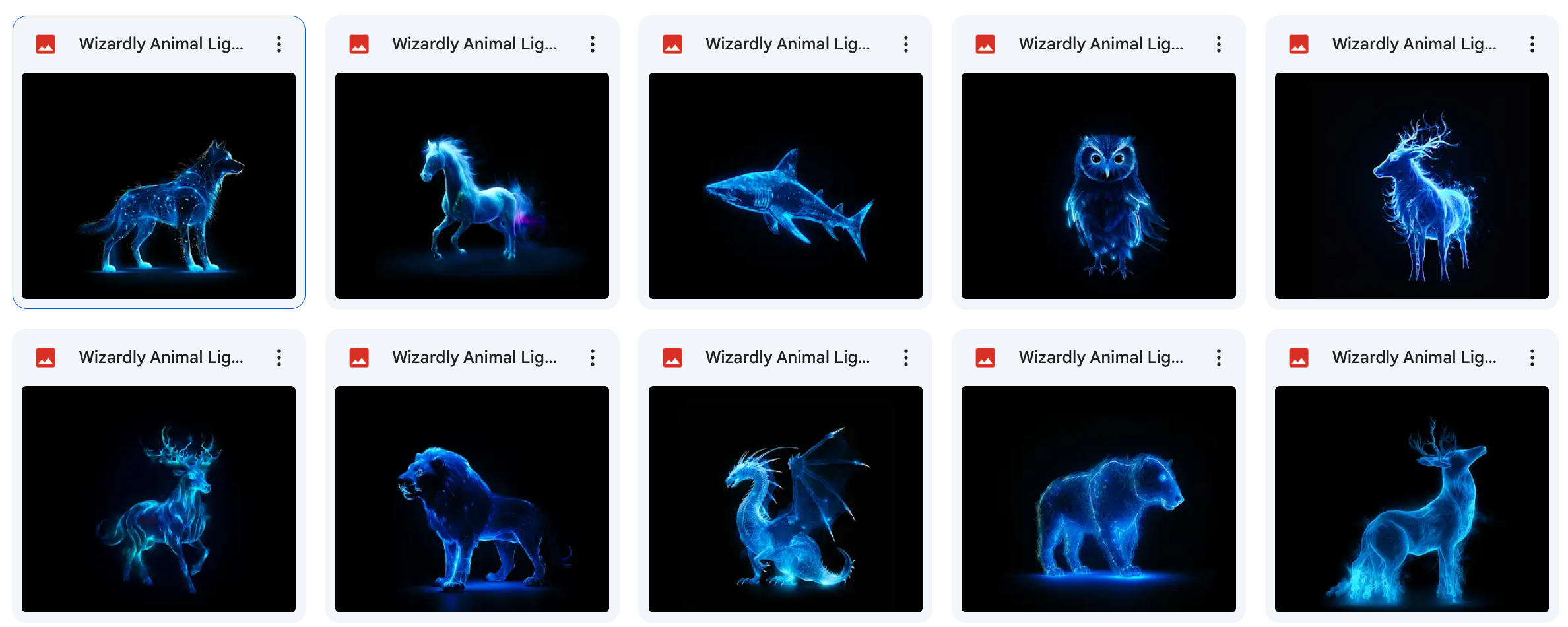 Magical Wizardly Animal Light Overlays - Meg Bitton Productions