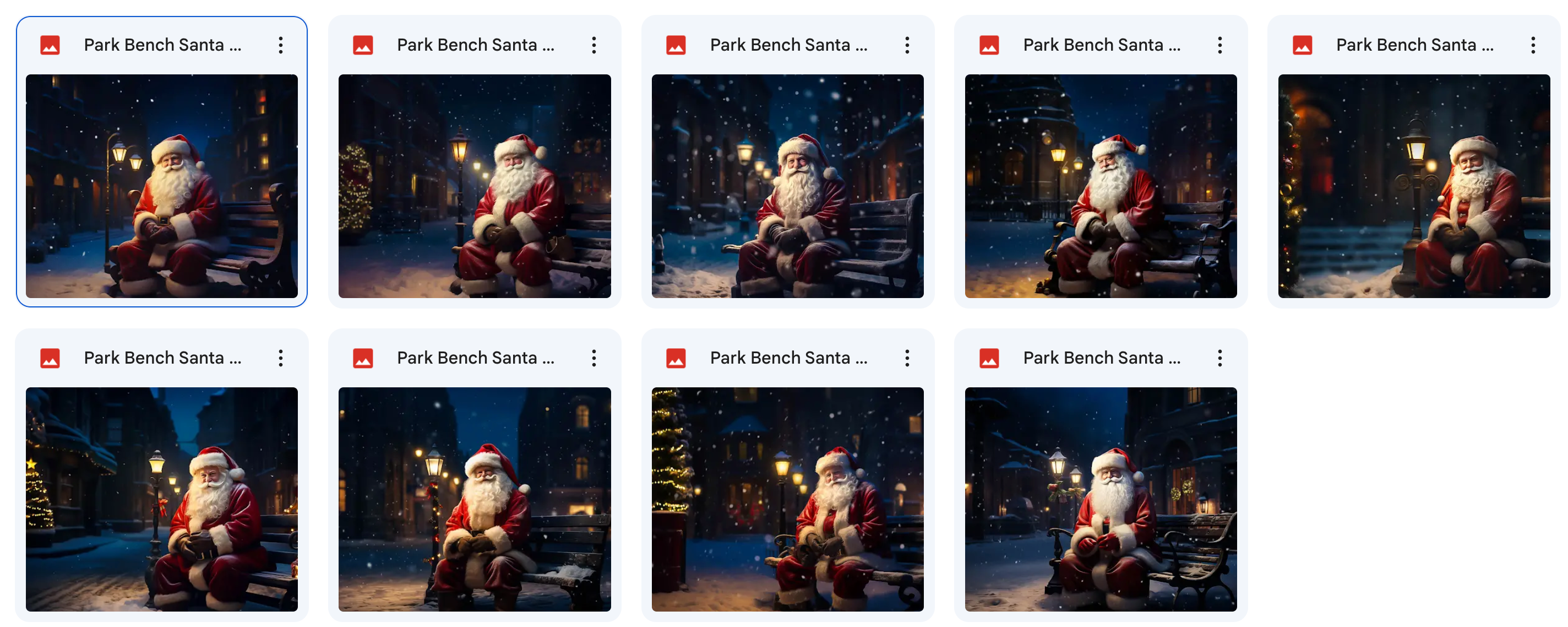 Park Bench Santa Background Bundle - Meg Bitton Productions