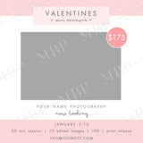 Valentines Mini Session Template #3