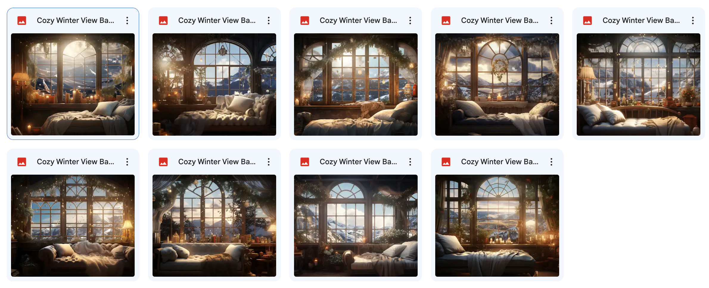 Cozy Winter View Background Bundle - Meg Bitton Productions