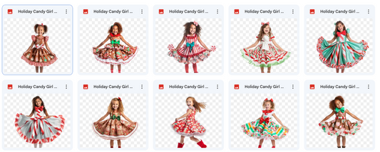 Holiday Candy Girl Model Overlays - Meg Bitton Productions