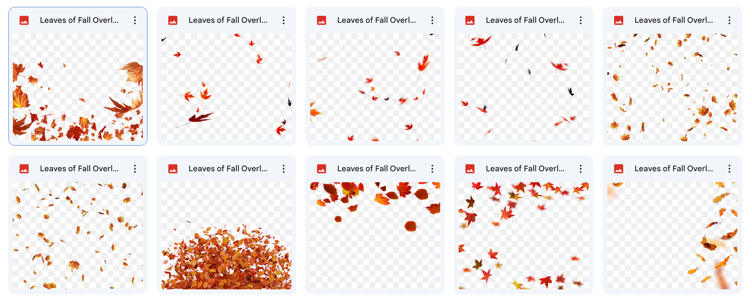 Leaves of Fall Overlays - Meg Bitton Productions