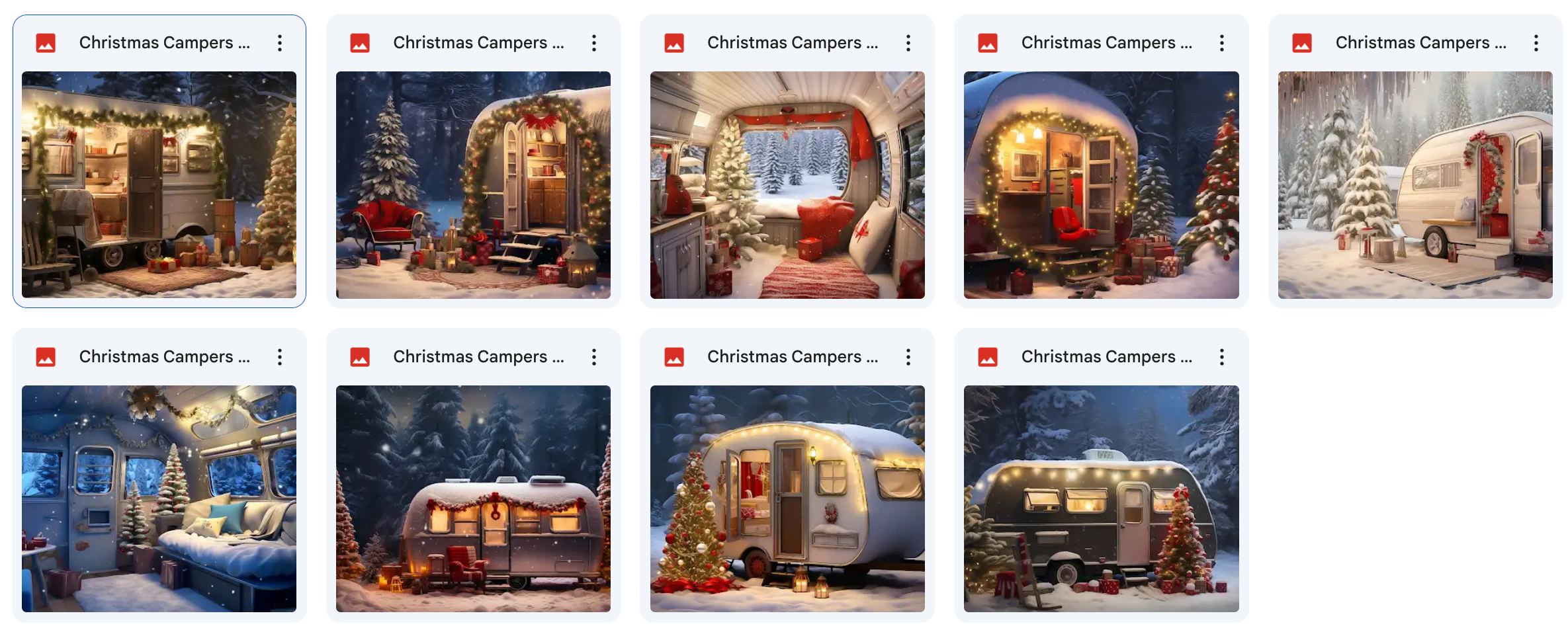 Christmas Camper Background Bundle - Meg Bitton Productions