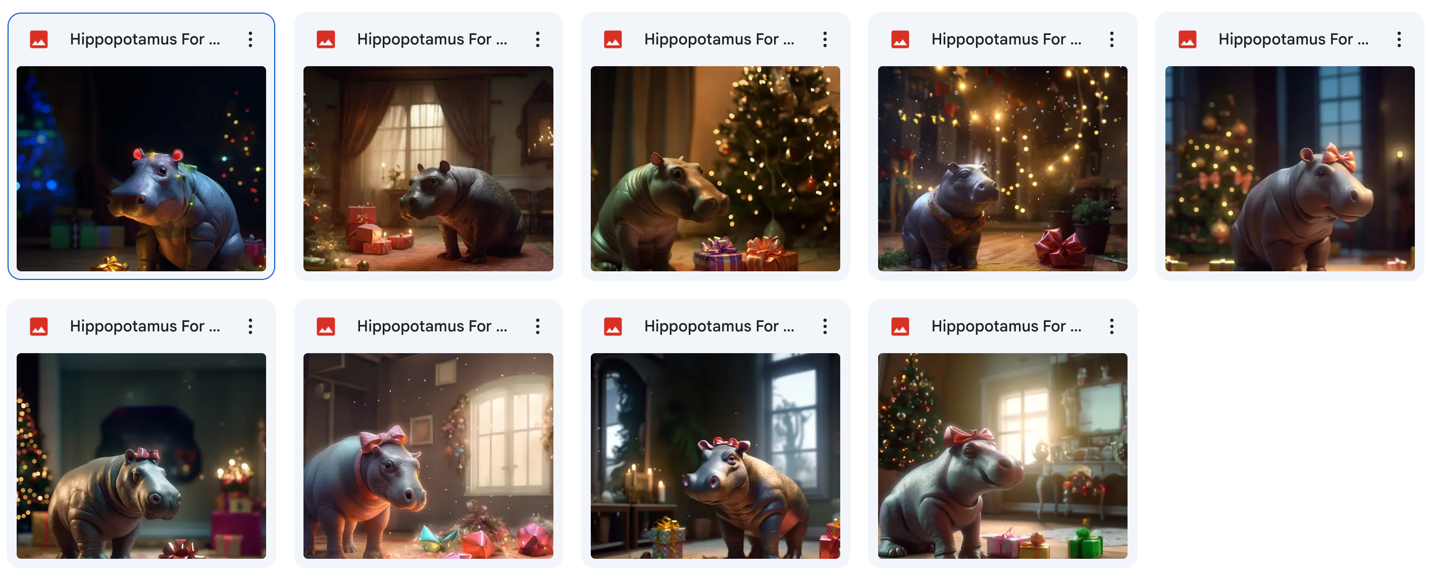 Hippopotamus for Christmas Background Bundle - Meg Bitton Productions