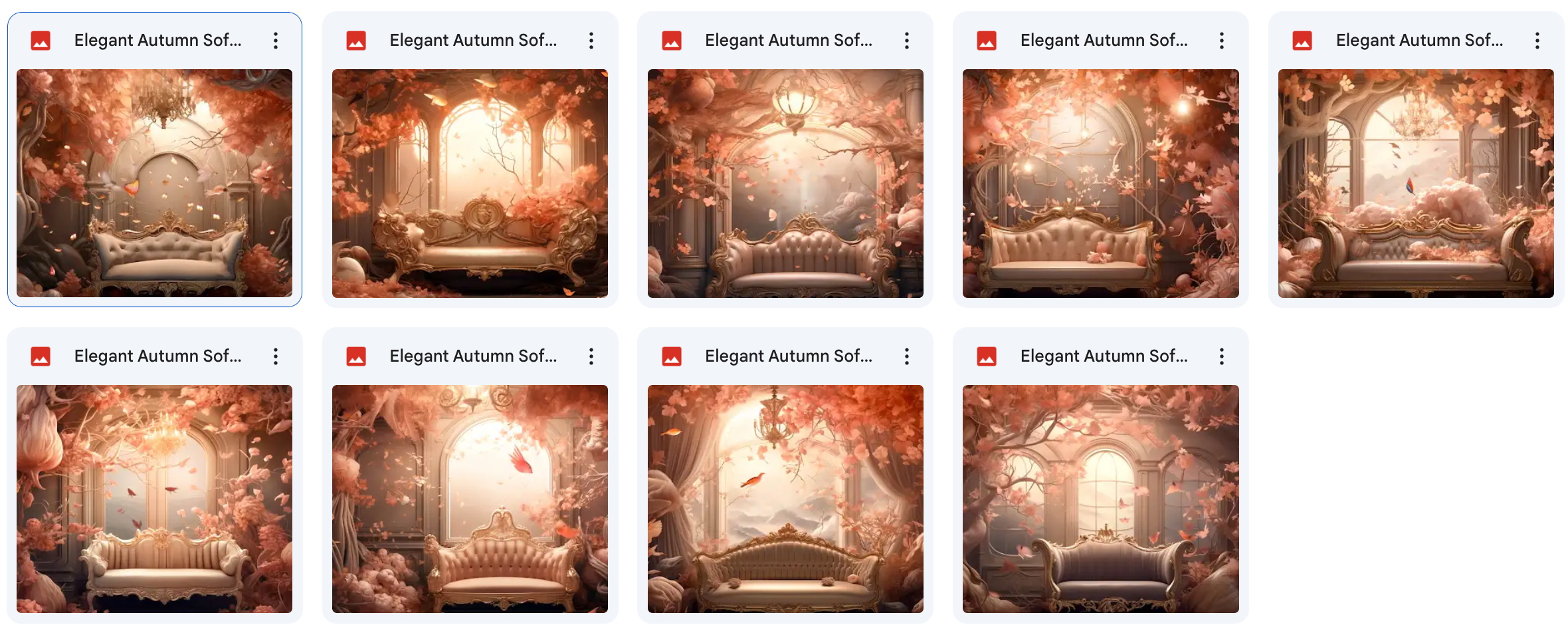 Elegant Autumn Sofa Background Bundle - Meg Bitton Productions