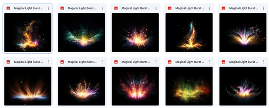 Magical Light Burst Overlays - Meg Bitton Productions