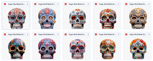 Magical Sugar Skull Mask Overlays - Meg Bitton Productions