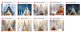 Christmas Teepees Background Bundle - Meg Bitton Productions