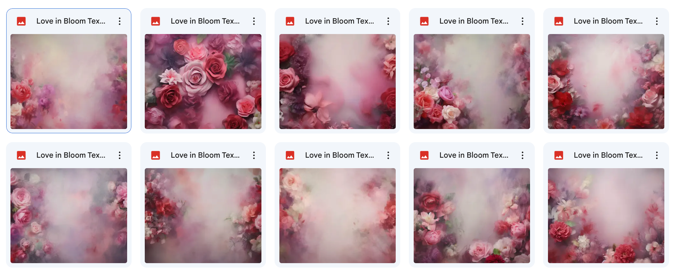 Love in Bloom Textures - Meg Bitton Productions