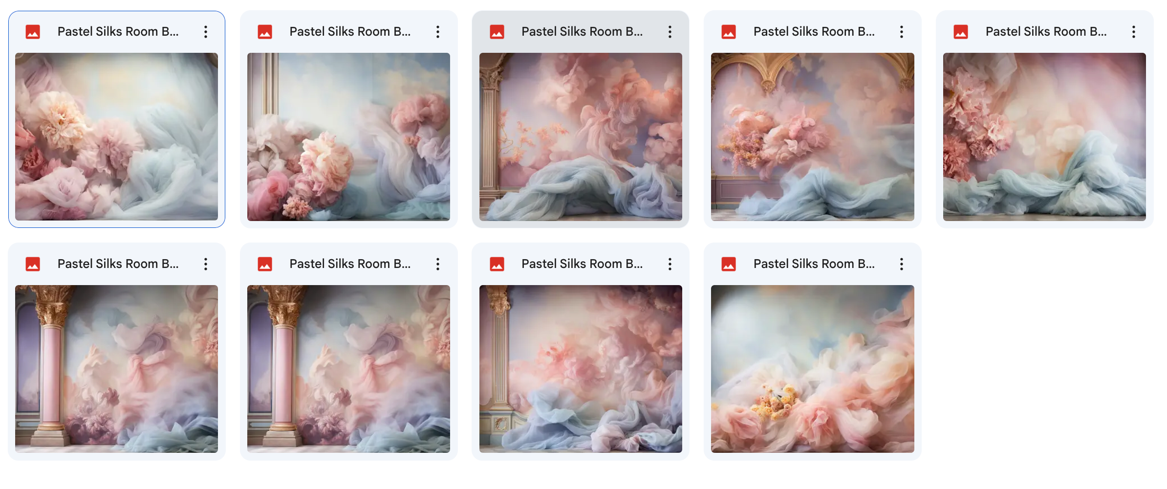 Pastel Silks Room Background Bundle - Meg Bitton Productions