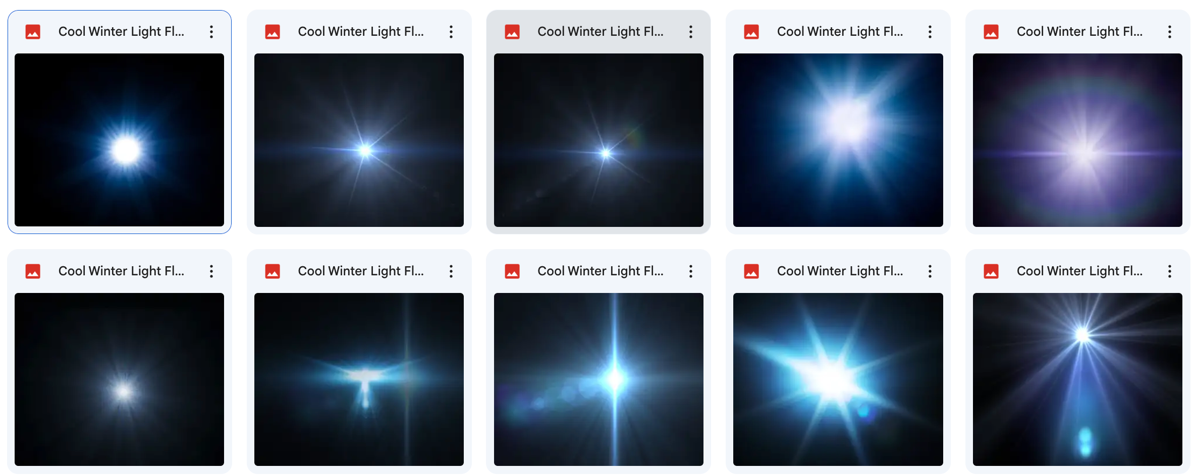 Cool Winter Light Flare Overlays - Meg Bitton Productions