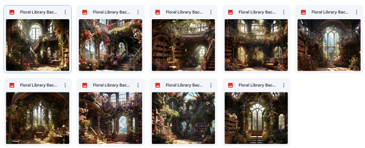 Floral Library Background Bundle - Meg Bitton Productions