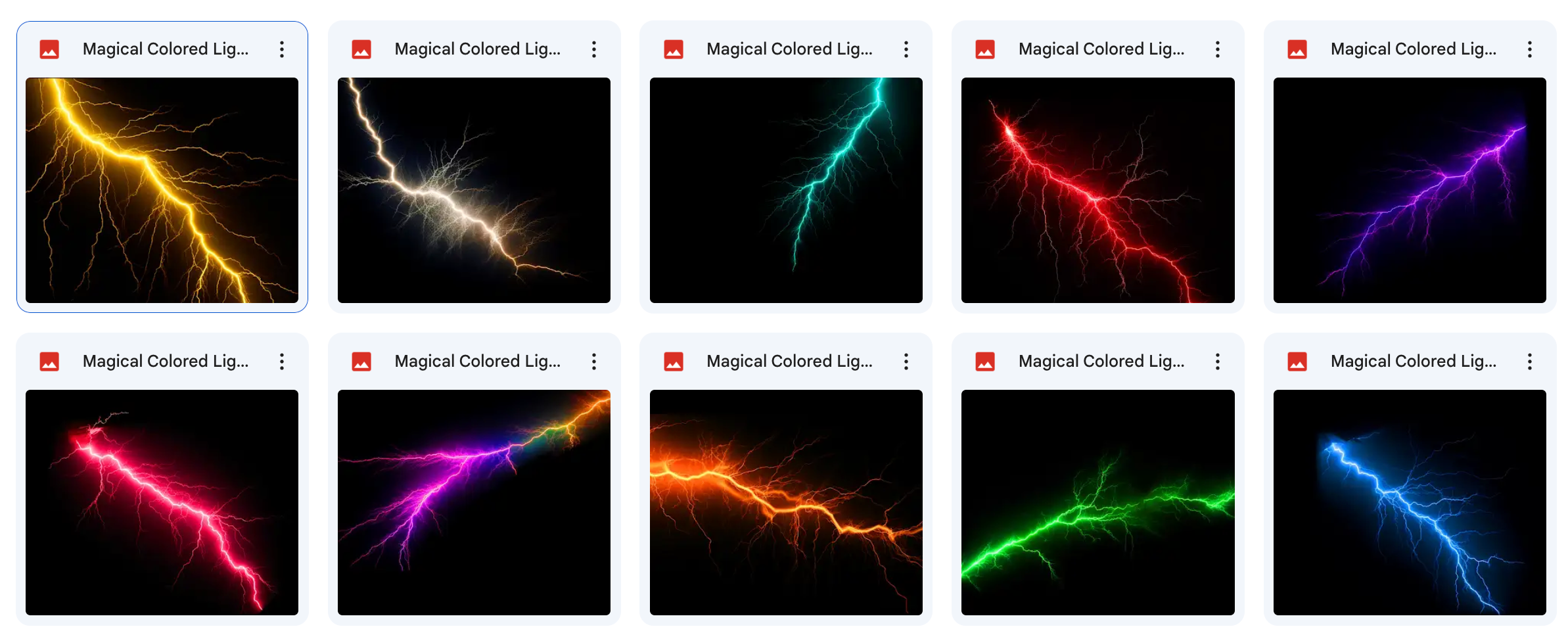 Magical Colored Lightning Overlays - Meg Bitton Productions