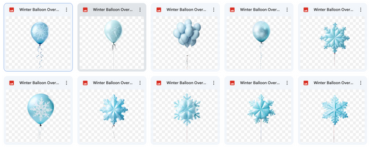 Winter Balloon Overlays - Meg Bitton Productions