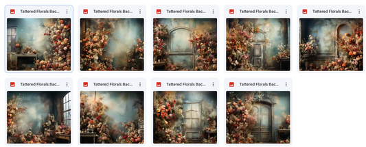Tattered Florals Background Bundle - Meg Bitton Productions
