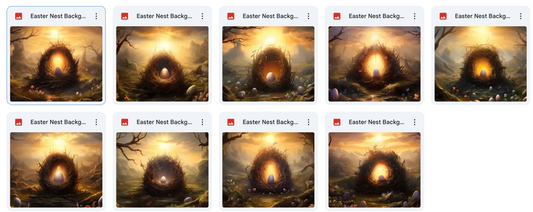 Easter Nest Background Bundle
