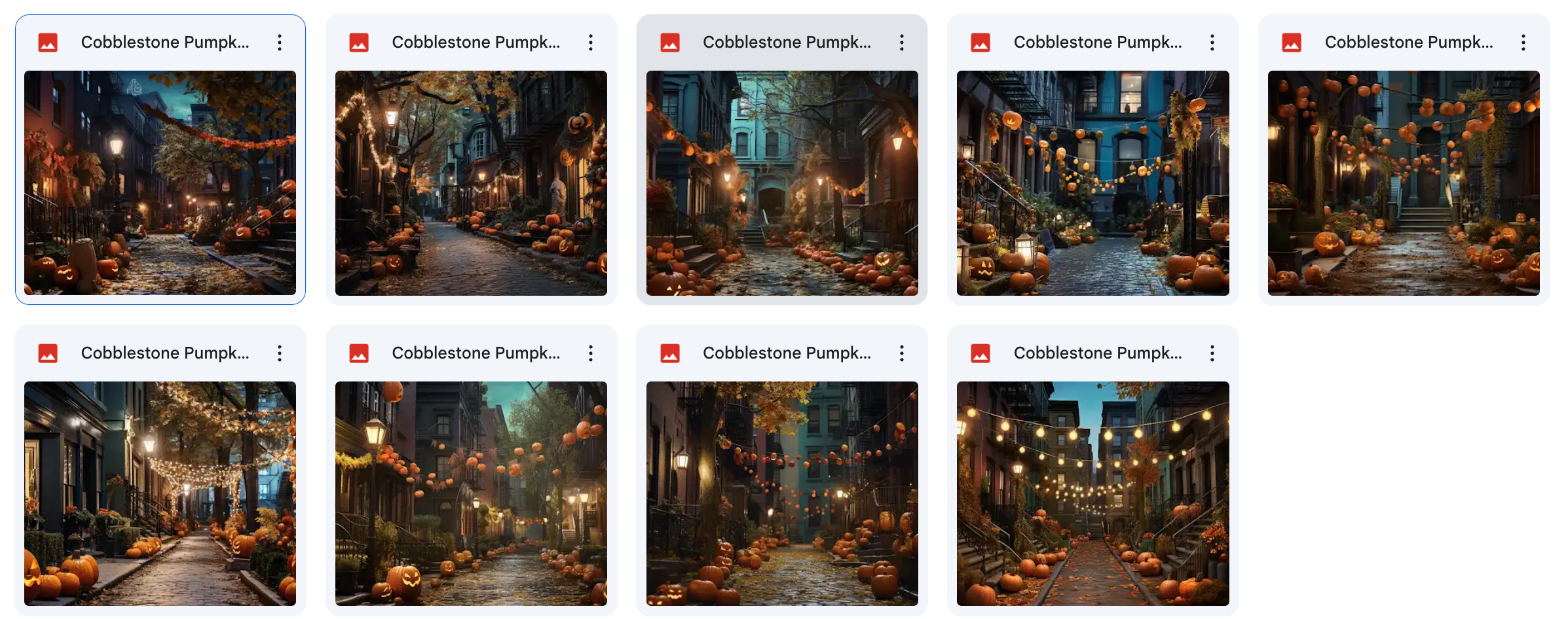 Cobblestone Pumpkins Background Bundle - Meg Bitton Productions