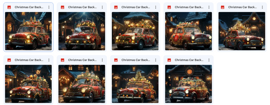 Christmas Car Background Bundle - Meg Bitton Productions