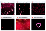 Magical Moving Hearts Overlays