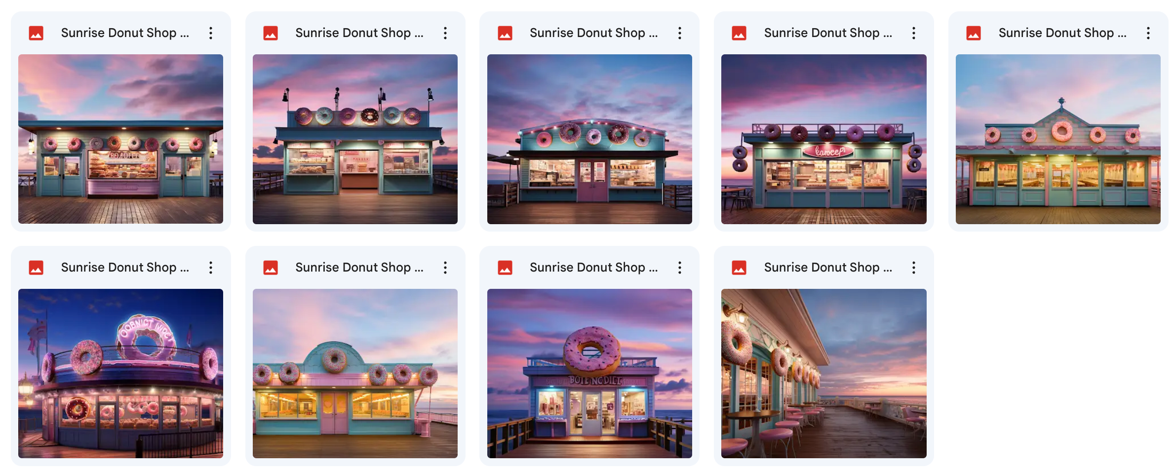 Sunrise Donut Shop Background Bundle - Meg Bitton Productions