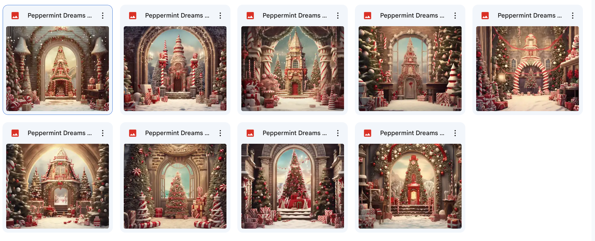 Peppermint Dreams Background Bundle - Meg Bitton Productions