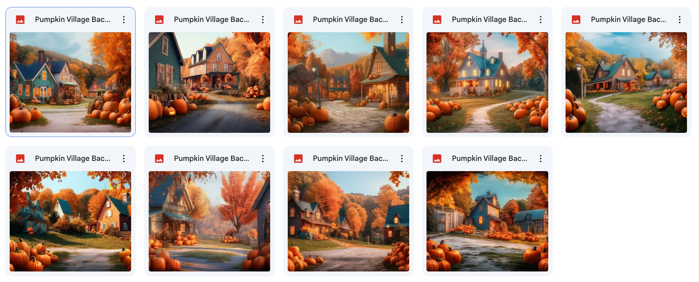 Pumpkin Village Background Bundle - Meg Bitton Productions