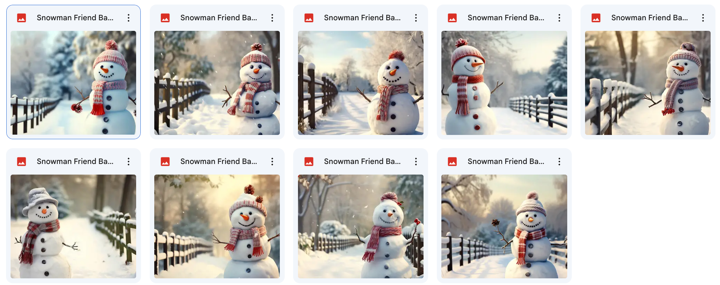 Snowman Friend Background Bundle - Meg Bitton Productions