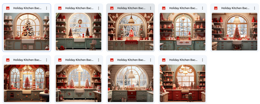 Holiday Kitchen Background Bundle - Meg Bitton Productions