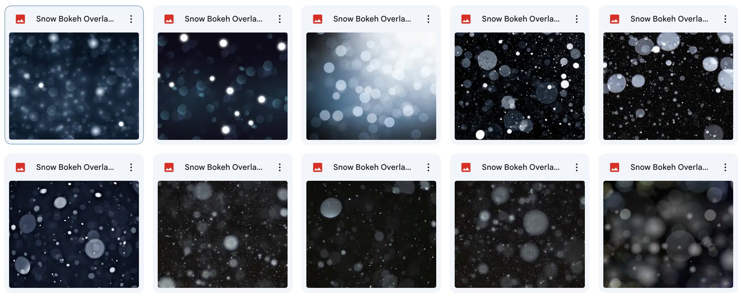 Magical Snow Bokeh Overlays - Meg Bitton Productions