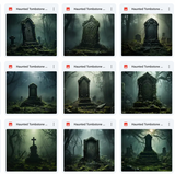Ultimate Haunted Tombstone Background Bundle