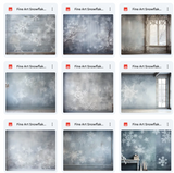 Ultimate Fine Art Snowflake Background Bundle