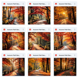 Ultimate Autumn Path Background Bundle