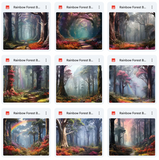 Ultimate Rainbow Forest Background Bundle