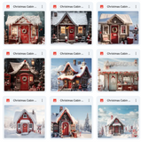 Ultimate Christmas Cabin Background Bundle