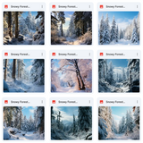 Ultimate Snowy Forest Background Bundle