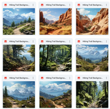 Ultimate Hiking Trails Background Bundle