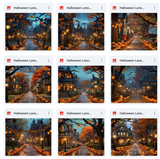 Ultimate Halloween Lane Background Bundle
