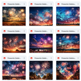 Ultimate Fireworks Celebration Background Bundle