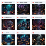 Ultimate Candlelit Graveyard Background Bundle