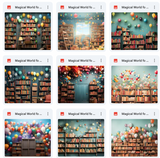 Ultimate Magical World of Books Background Bundle