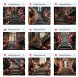 Ultimate Holiday Staircase Background Bundle